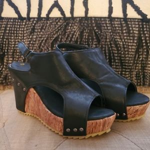 Wedge high heels